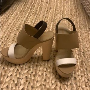 Platform tan sandals